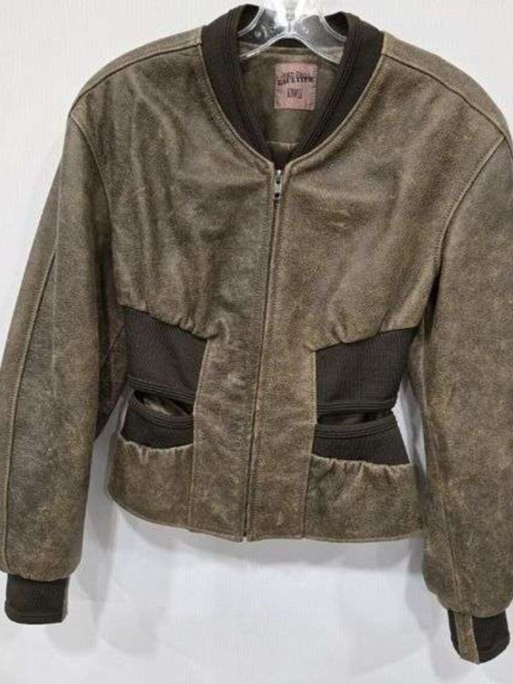 JEAN PAUL GAULTIER  x knwls cutout leather bomber jacket